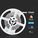 60 LED Stripelys RGB 7W/m IP20 24V - 10m/rulle