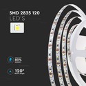 120 LED stripelys 8W/m - 4000K, IP20, 24V, dobbelt PCB (10m/rul)
