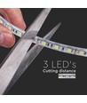 10m 8W/m stænktæt LED strip - 24V, IP65, 120 LED pr. meter