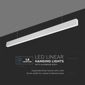 V-TAC 40W LED lineær hængelampe - Samsung chip, 4000K, sølv hus