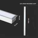 40W LED lineær nedsænket lys - Samsung chip, 4000K, sølv hus.