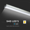 40W LED lineær nedsænket lys - Samsung chip, 4000K, sølv hus.