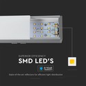 40W LED lampe - Samsung chip, 4000K, sølv hus.
