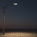 LED gadelampe 100W - Samsung chip, 6500K, gråt hus