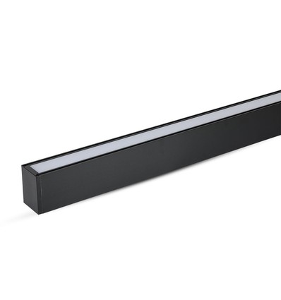 40W LED lineært pendelarmatur, sort - Samsung LED chip, 6400K, 120cm, 5 års garanti
