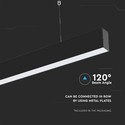 40W LED Lineært Hængende Lys - Samsung Chip, 6400K, Sort Hus.