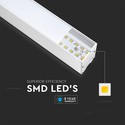 40W LED Lineært Hængende Suspensionslys - Samsung Chip, 6400K, hvid hus