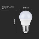 4.5W Plastik Pære E27 - G45, 3000K