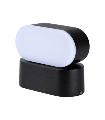 5W LED Væglampe - 4000K, Sort Hus