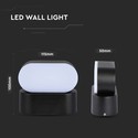 5W LED Væglampe - 4000K, Sort Hus