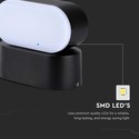 5W LED Væglampe - 4000K, Sort Hus