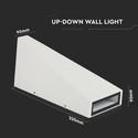 4W Væglampe - LED, 3000K, Hvid, Hus
