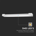 16W LED Væglampe - 3000K, Hvid, Hus, IP44