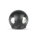 4W Væglampe Rund - LED, 4000K, IP65, Sort hus