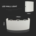 5W Væglampe - LED, 3000K, Sandfarvet hvid