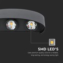 5W Væglampe - LED, 3000K, Sand Sort