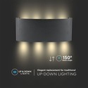 7W Væglampe - 3000K, LED, Sandblack