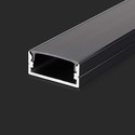 Monteringssæt - LED-strip, 2000x23,5x10mm, Sort
