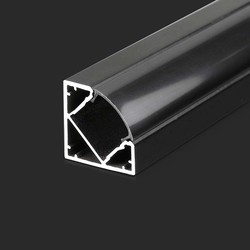 Producenter Monteringssæt - Diffuser til LED-stribe, 2000x19x19mm, Sort.