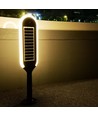 5W LED havelampe med solcelle og sensor - IP65, 70cm højde, spyd/fod, 4000K, sort/hvid, 360 grader lysudbytte