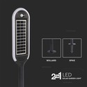 5W LED Solcelle Pullert Lys - 4000K, Hvid+Sort Hus