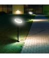 2 stk. 3W LED solcelle havelampe - IP65, 2-i-1 spyd eller fod, højdejusterbar 42-80cm, sort/hvid, inkl. batteri