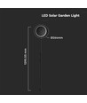 8W Solara LED havelampe med solcelle - IP65, 360 grader, højdejusterbar, skumringssensor, inkl. batteri