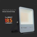 50W LED Projektør - 6400K Sort Hus, Grå Glas, 185lm/W
