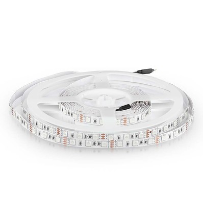 5m 11W/m rød LED strip - 12V, IP20, 60 LED pr. meter, 5050 SMD