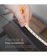 5m 13W/m COB-LED strip, RA90 - 24V, IP20, 512 LED pr. meter, 3000K