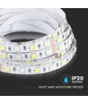 5m 13W/m COB-LED strip, RA90 - 24V, IP20, 512 LED pr. meter, 3000K