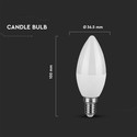 LED kertepære 4,5W E14 - 6500K, 6 stk/pak