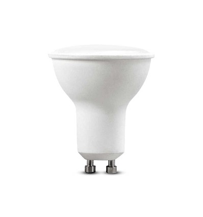 6 stk. 4,5W LED pærer - GU10, 400lm, 110 grader, mælkehvidt glas