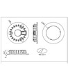 Unni68 Ø6,8cm møbelspot RA95 - 12V DC, Hul: Ø5,6 cm, Mål: Ø6,8 cm, Sort