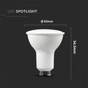 4,5W GU10 Spotlight - Hvid Plast, Mælkeagtigt Dæksel, 6500K, 110D, 6 stk/pakke.