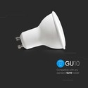 4,5W GU10 Spotlight - Hvid Plast, Mælkeagtigt Dæksel, 6500K, 110D, 6 stk/pakke.