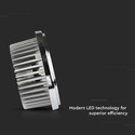 AR111 LED udskiftelig reflektor spotlys 20W - 6400K, 40°/20°, sølv