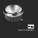 AR111 LED udskiftelig reflektor spotlys 20W - 6400K, 40°/20°, sølv