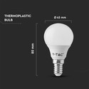 P45 plastikpærer 4,5W E14 - 3000K, 3 stk./pakke