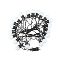 0,5W - Pære LED Lyskæde, 10m, 20 Pærer, EU Stik, 6000K, 24V