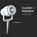 12W LED Havelampe - 3000K, Hvid, hus