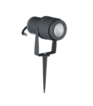 12W Havelampe - LED, 3000K, grå hus