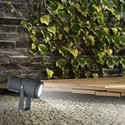 12W Havelampe - LED, 3000K, grå hus