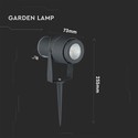 12W Havelampe - LED, 3000K, grå hus