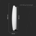 12W LED Kuppel Lys - 230mm med Stjernedæksel, CCT 3i1, Rundt