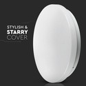 18W LED Dome Lys - 300mm Stjerneoverflade, CCT 3i1, Rundt