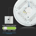 18W LED Dome Lys - 300mm Stjerneoverflade, CCT 3i1, Rundt