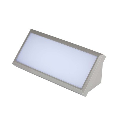 12W LED udendørs væglampe - IP65, grå, 1250lm, 4200K, oblique design
