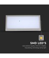 12W LED udendørs væglampe - IP65, grå, 1250lm, 4200K, oblique design