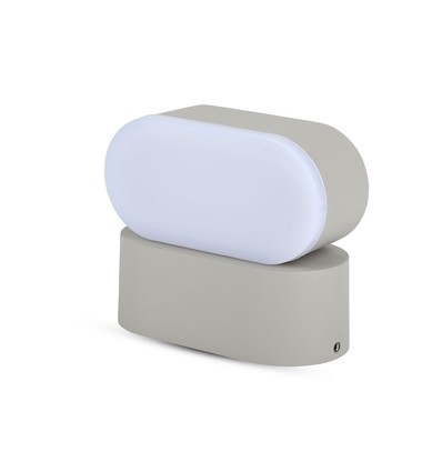 5W LED væglampe - IP65, grå, 4000K, justerbar, 11 x 5,4 cm